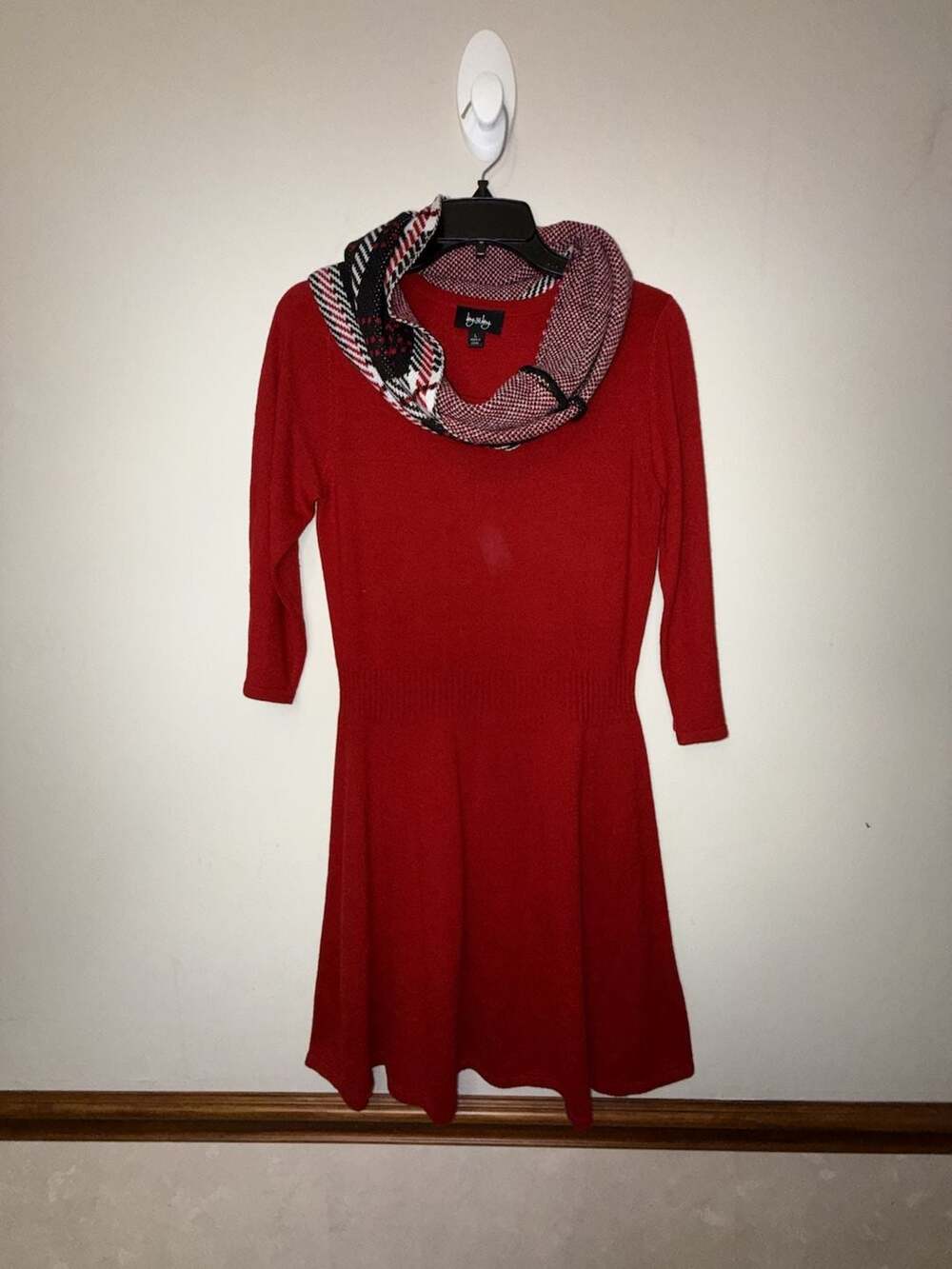 by&by Women's Red Knit Sweater Dress Size L